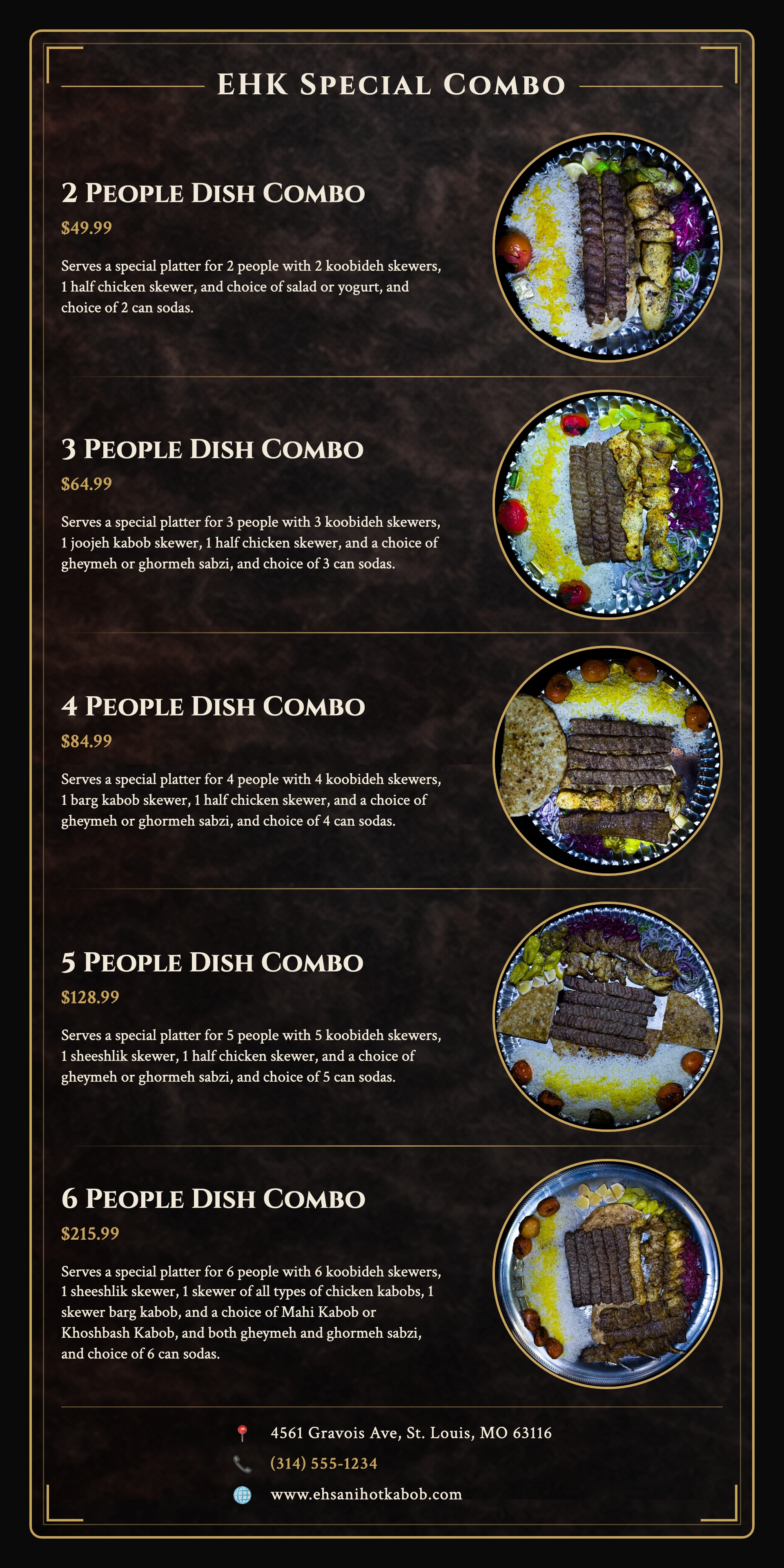 Ehsani's Hot Kabob menu page 6